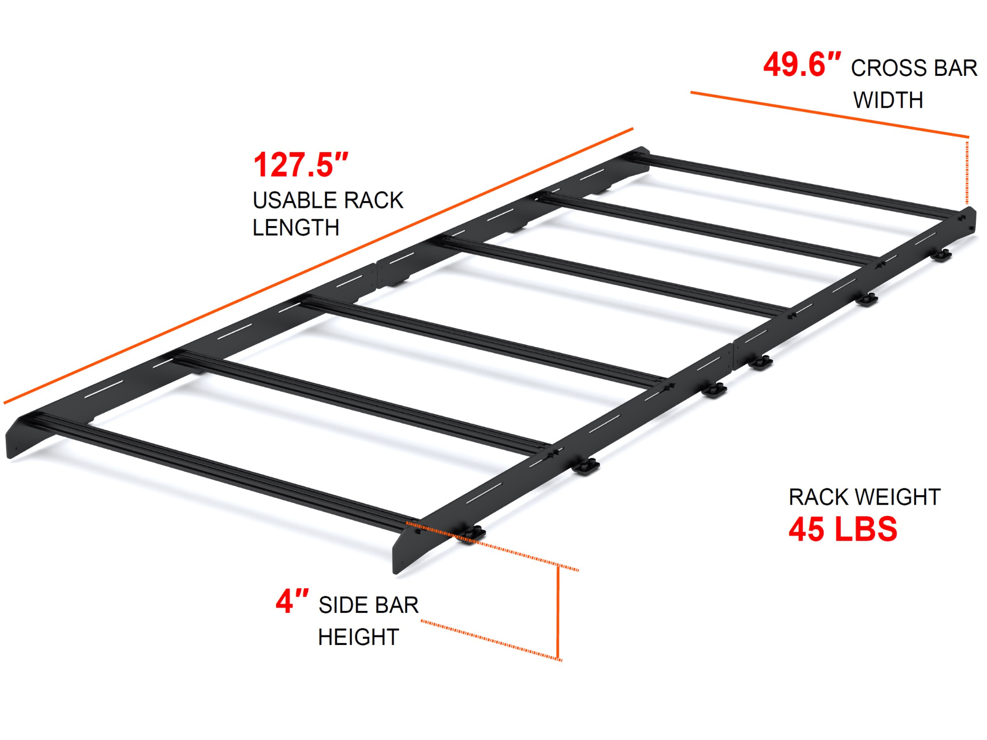 Sprinter 144" High Roof Stealth Roof Rack - Out There Vans, LLC