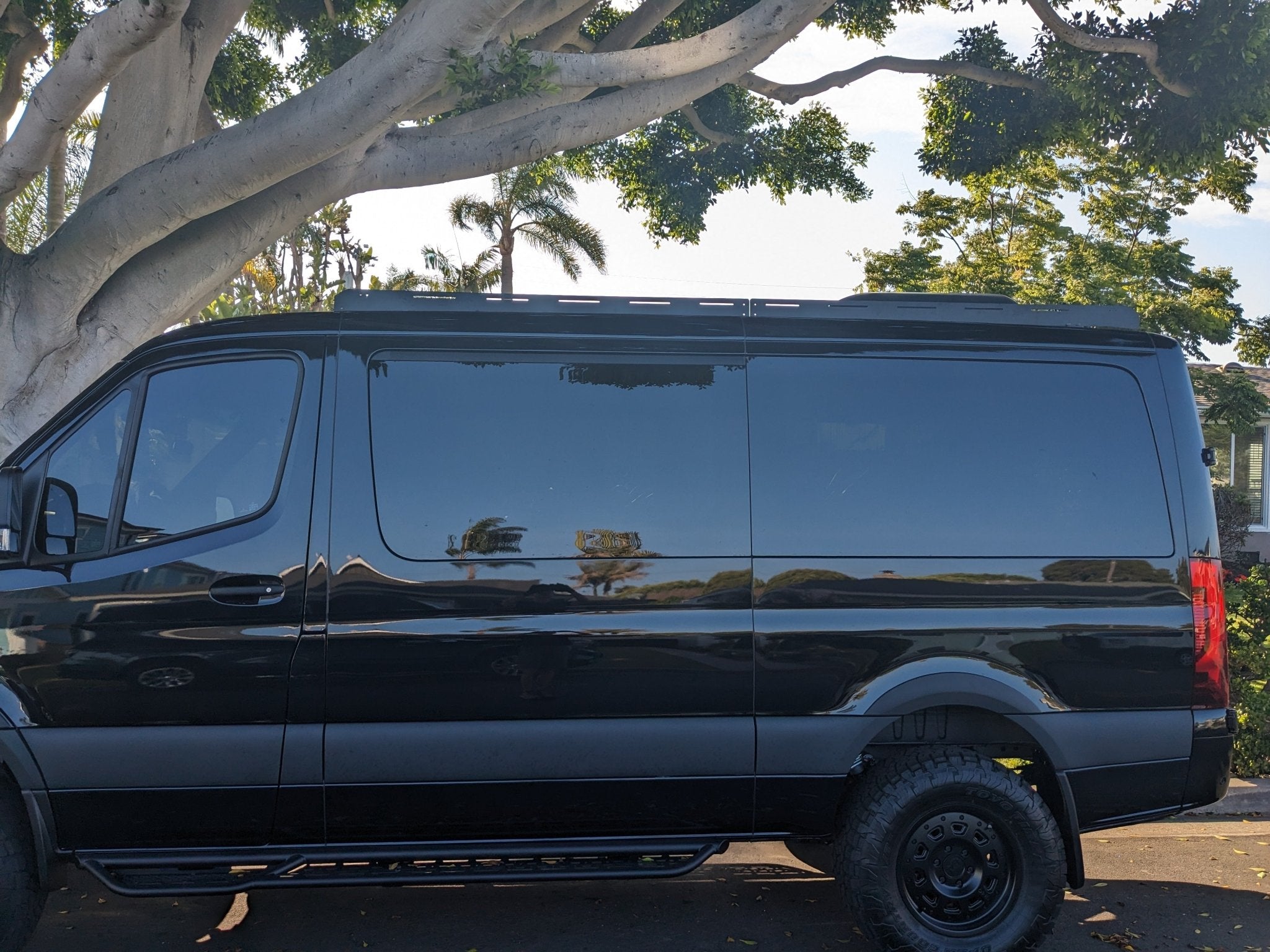 Sprinter 144" Low Roof Stealth Roof Rack - Out There Vans, LLC