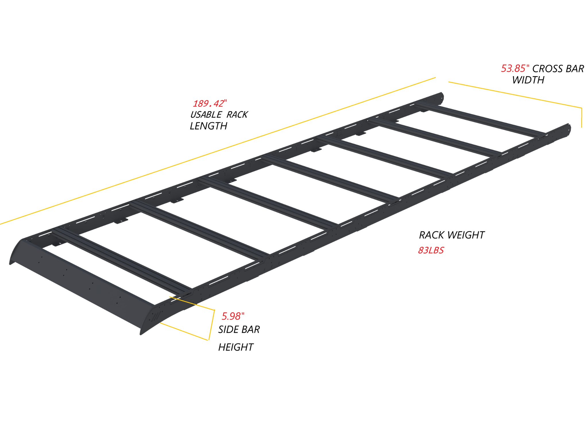 Sprinter 170" EXT High Roof Strata Roof Rack - Out There Vans, LLC