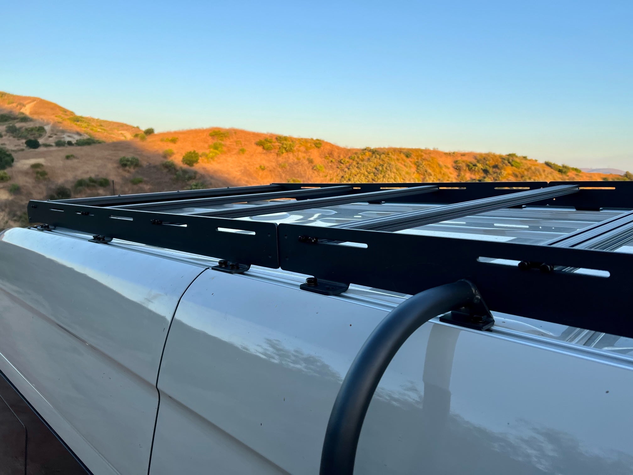 Sprinter 170" High Roof Stealth Roof Rack - Out There Vans, LLC
