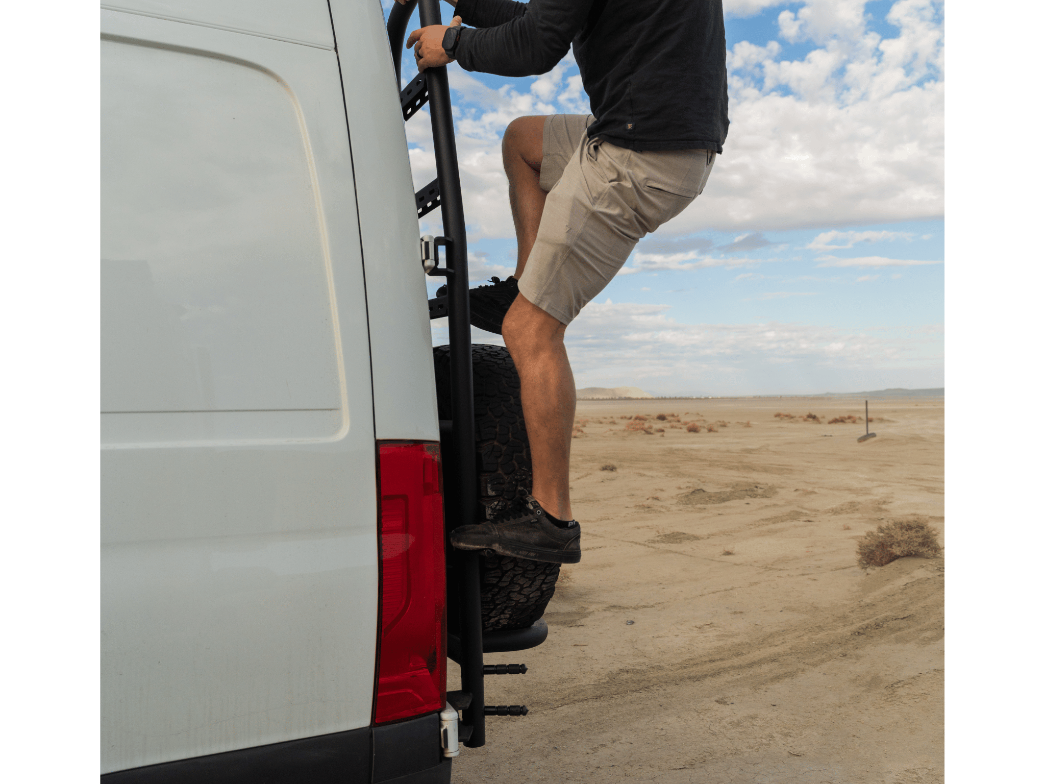 Sprinter Rear Tire Carrier Ladder - Out There Vans, LLC