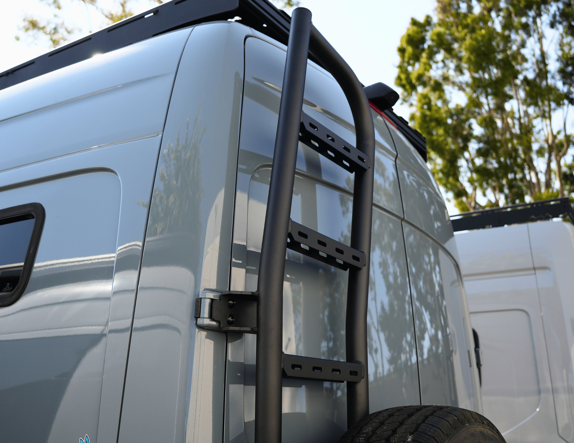 Sprinter Rear Tire Carrier Ladder - Out There Vans, LLC