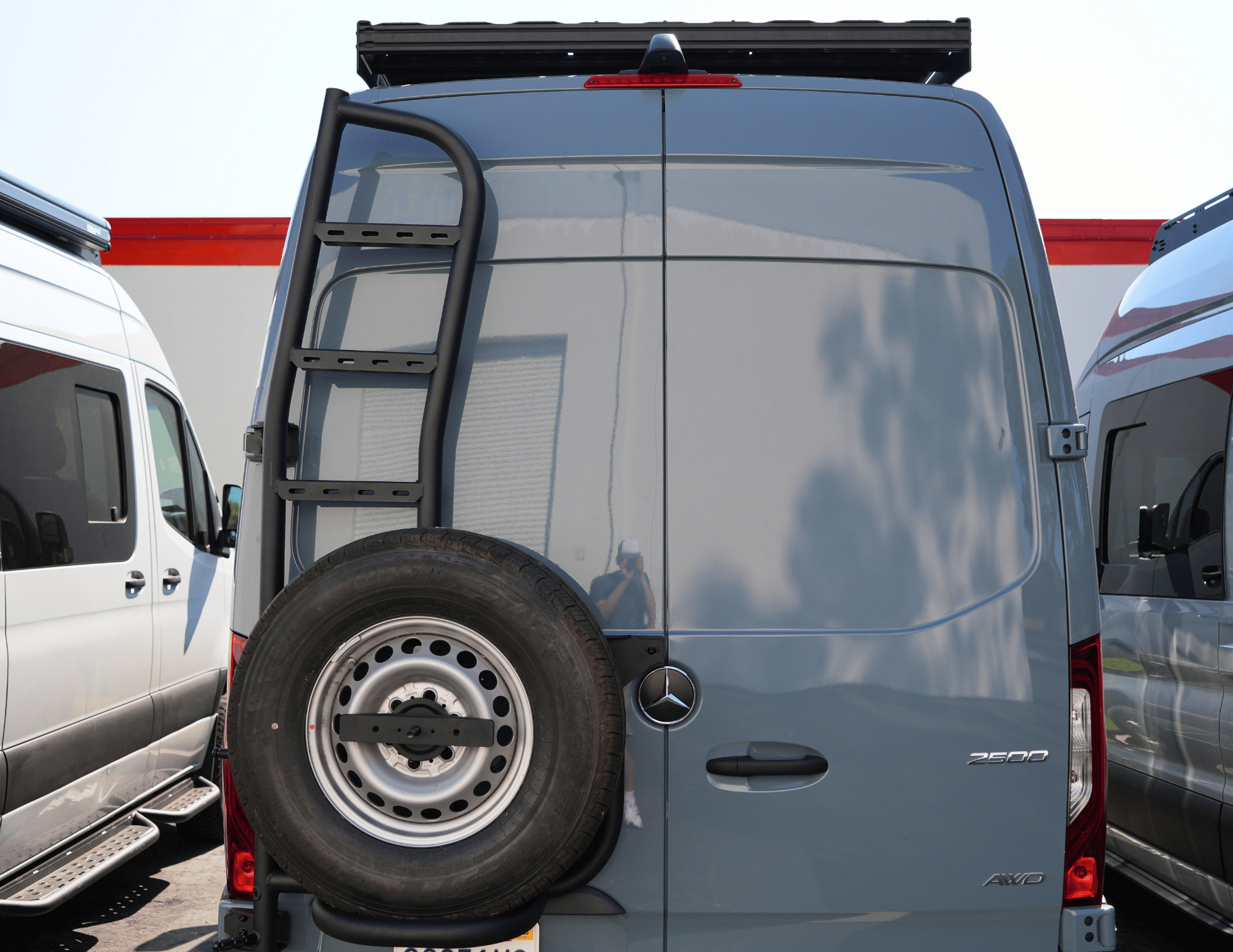 Sprinter Rear Tire Carrier Ladder - Out There Vans, LLC