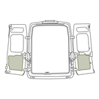 VanEssential Ford Transit Lower Rear Door Storage Panels (Pair)