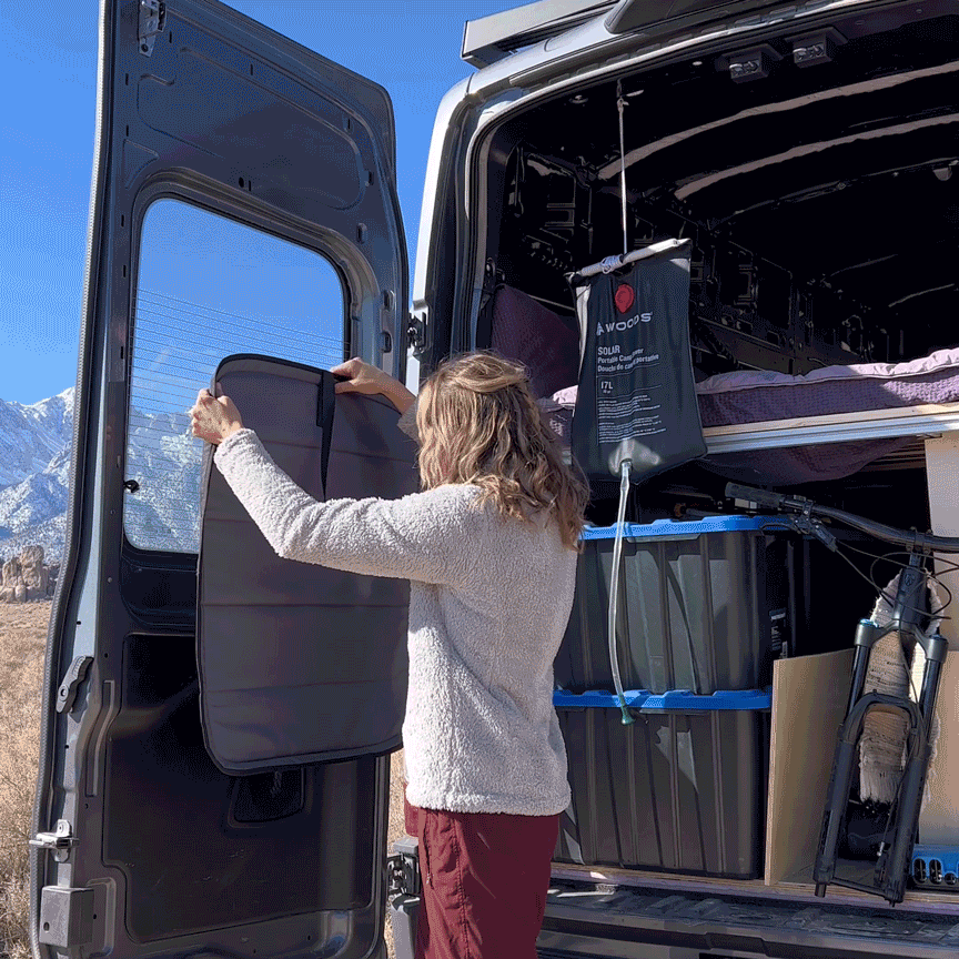 VanEssential Ford Transit Stealth Rear Door Window Covers (Pair)