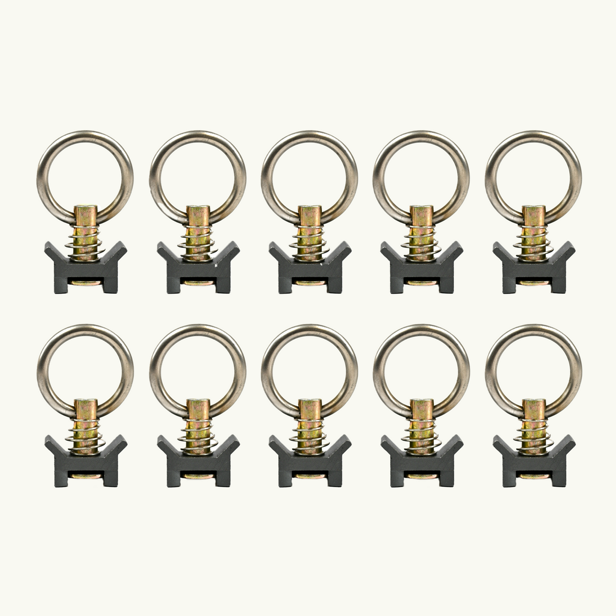VanEssential Venture L-Track Adjustable Single Stud with Stainless Steel Ring (10 Pack)