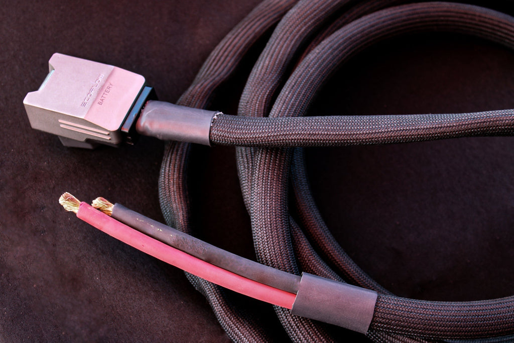48 - Volt Air Conditioner Cable for EcoFlow Power Kits (4 - Post to Bare Wire, 20 Foot) - Out There Vans, LLC