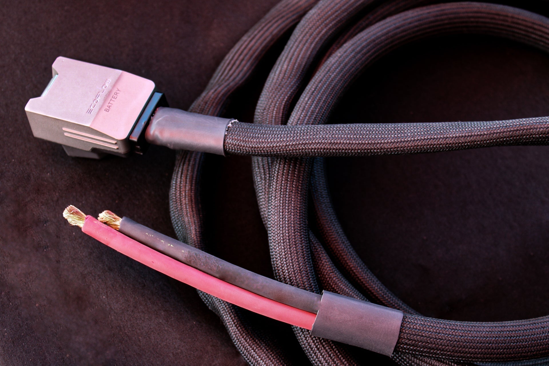 48 - Volt Air Conditioner Cable for EcoFlow Power Kits (4 - Post to Bare Wire, 20 Foot) - Out There Vans, LLC