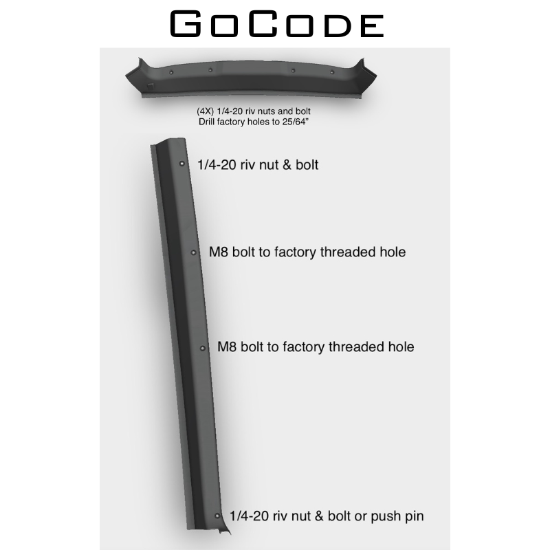 GoCode Sprinter D-Pillar Trim Kit (Rear Door Threshold)