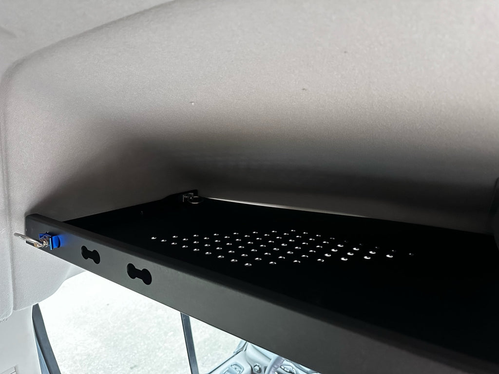 Ford Transit Headliner Shelf 3.0 Curtain Rod And Liner - Fits Mid And High Roof Vans 2014+ - Out There Vans, LLC