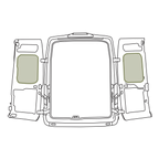 Ford Transit Middle Rear Door Storage Panels (Pair) - Out There Vans, LLC