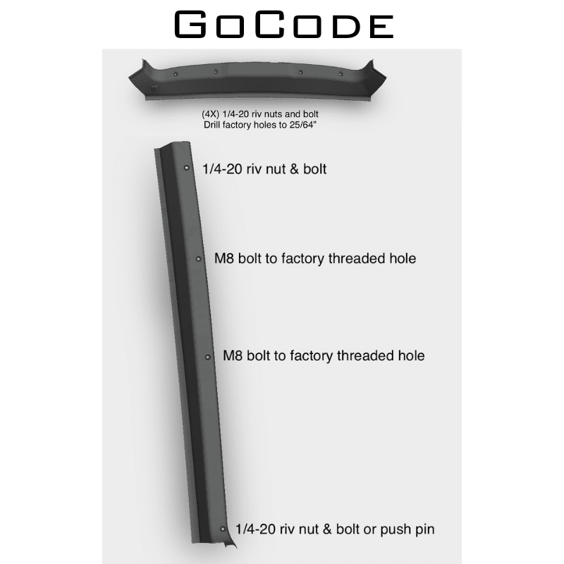 GoCode Sprinter D-Pillar Trim Kit (Rear Door Threshold) - Out There Vans