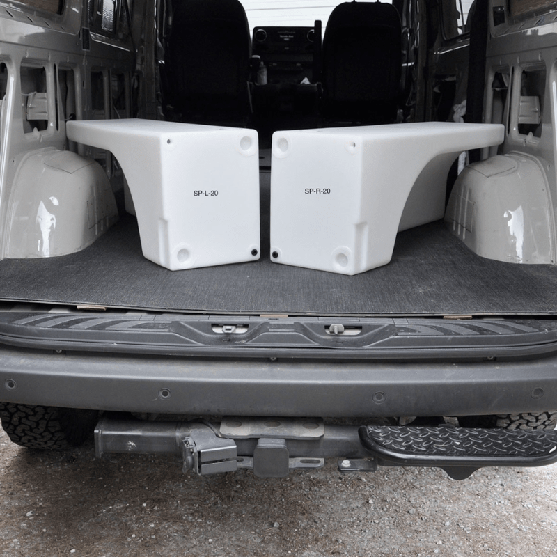 NW Conversions 20-Gallon Wheel Well Water Tank - Left (SP-L-20) - Out There Vans