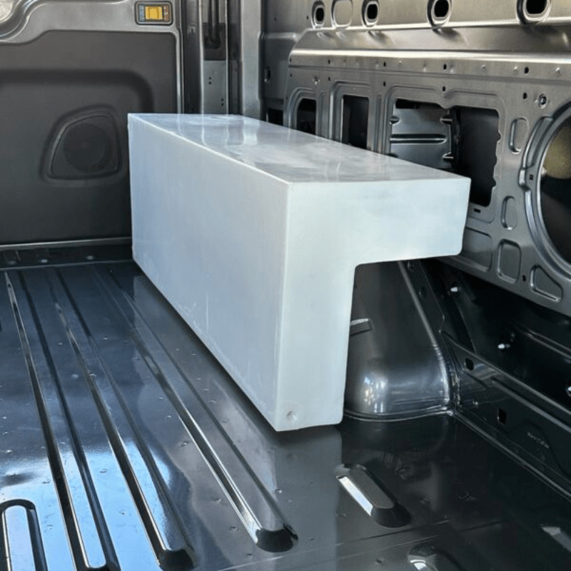 NW Conversions 24-Gallon Transit Wheel Well Water Tank - Left (TR-L-24) - Out There Vans