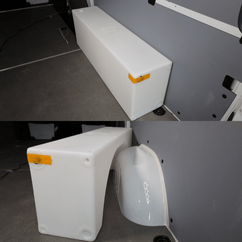 NW Conversions 24-Gallon Wheel Well Water Tank - Center (SP-C-24) - Out There Vans