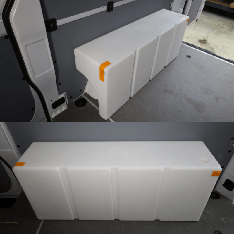 NW Conversions 33-Gallon Sprinter Wheel Well Water Tank - Right (SP-R-33) - Out There Vans