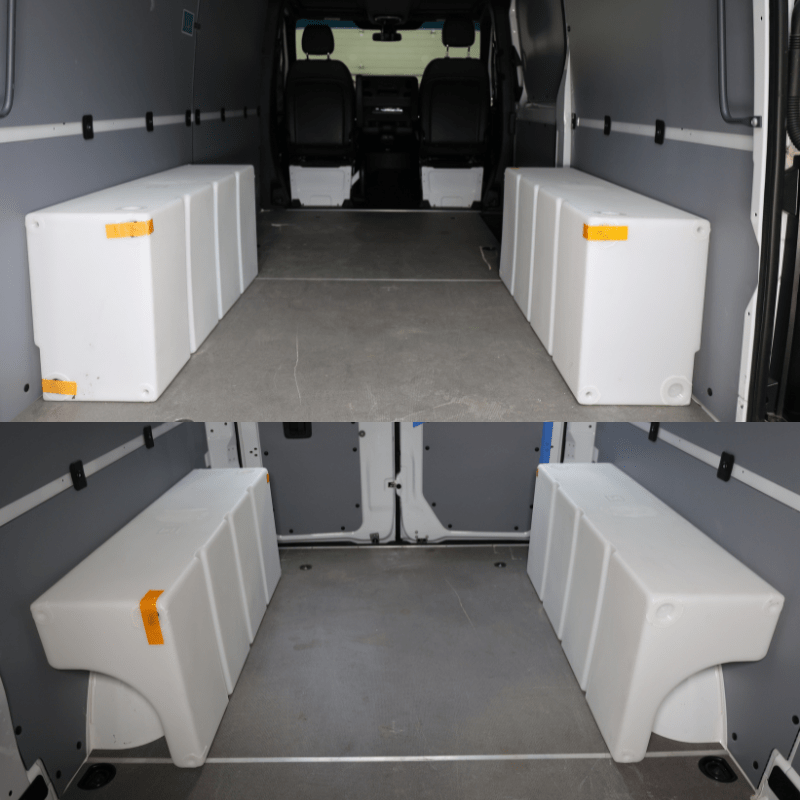NW Conversions 33-Gallon Wheel Well Water Tank - Left (SP-L-33) - Out There Vans