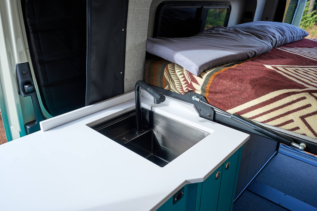Space - Saving Camper Van/Truck RV Sink - Out There Vans, LLC