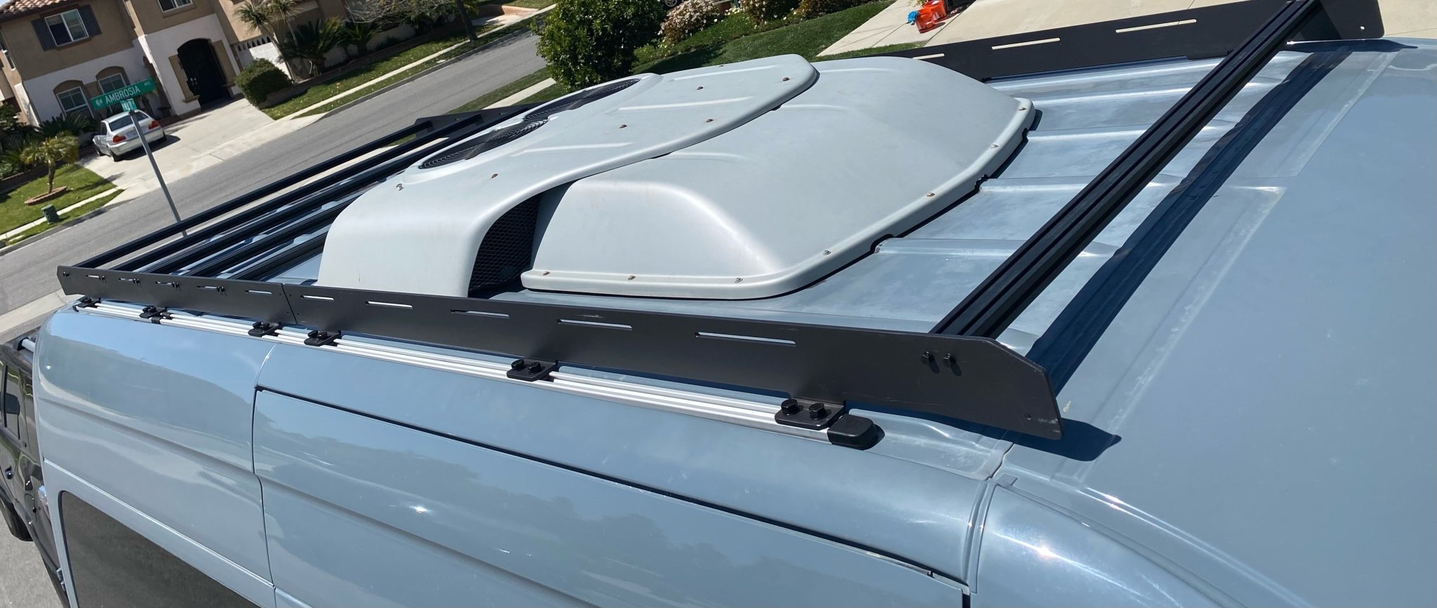 Sprinter 144" High Roof Stealth Roof Rack - Out There Vans, LLC
