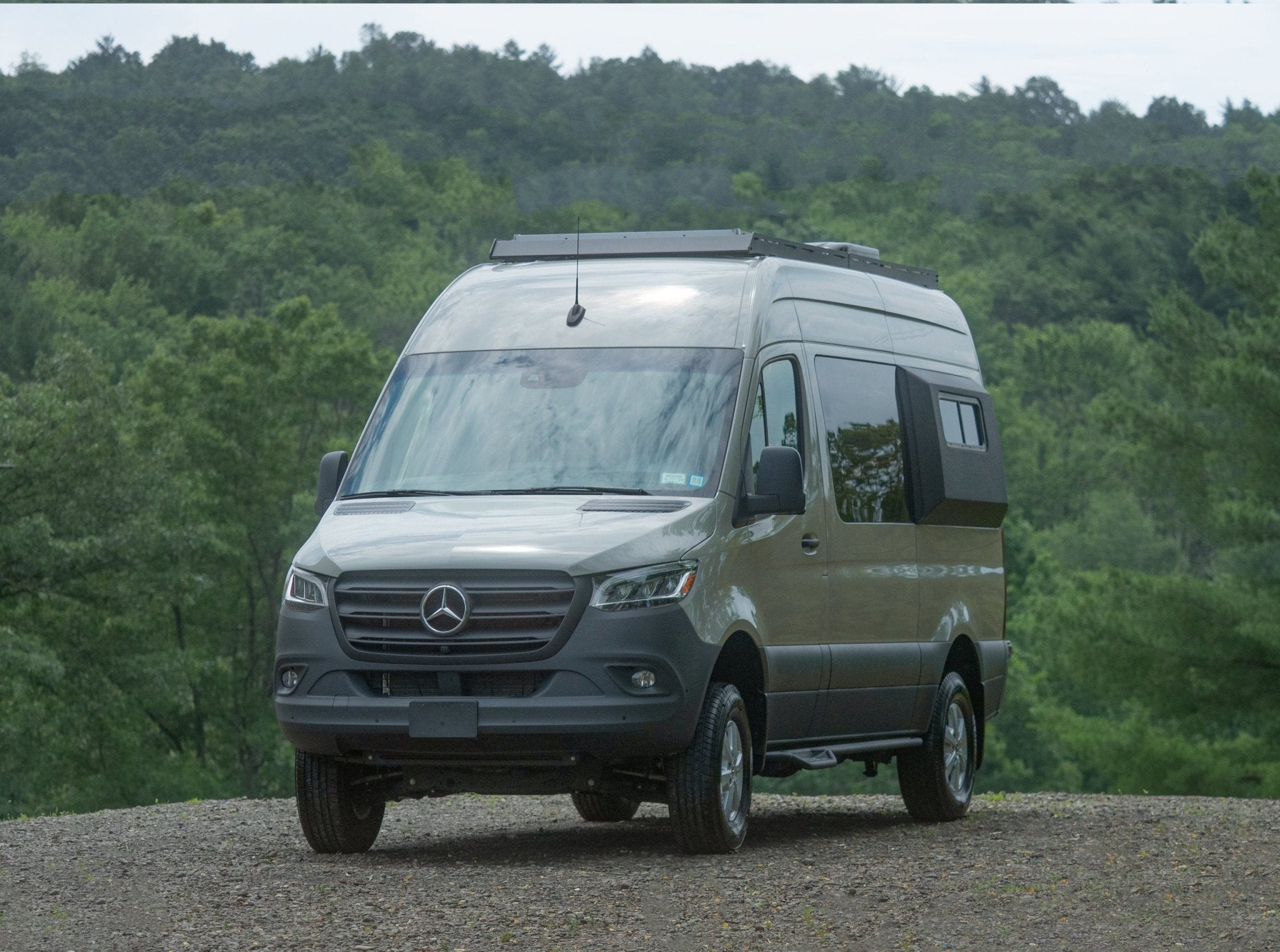 Sprinter 144" High Roof Stealth Roof Rack - Out There Vans, LLC