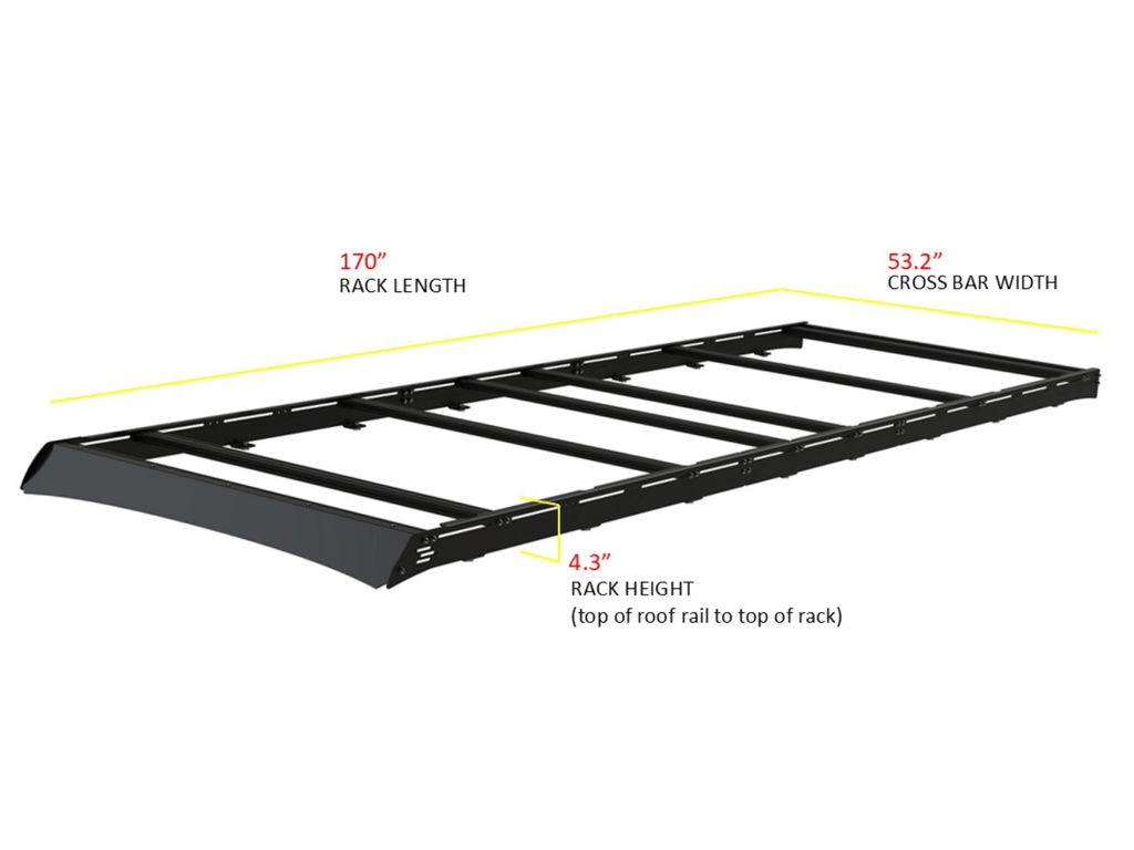 Sprinter 170" High Roof Stealth 2.0 Roof Rack - Out There Vans, LLC