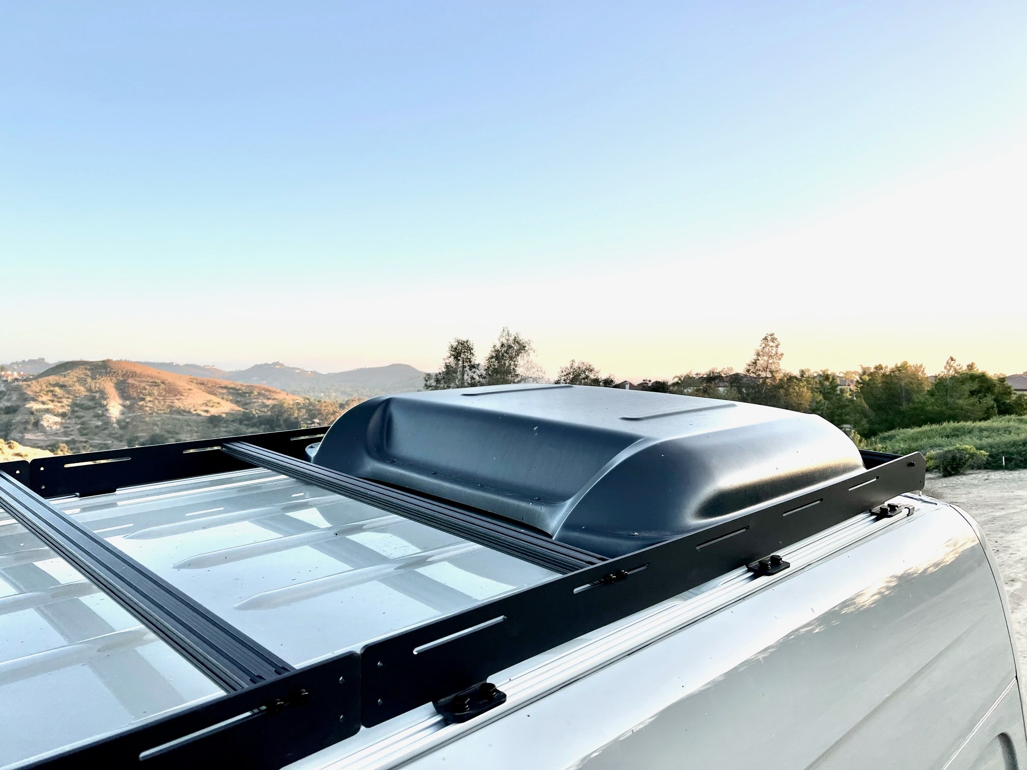 Sprinter 170" High Roof Stealth Roof Rack - Out There Vans, LLC
