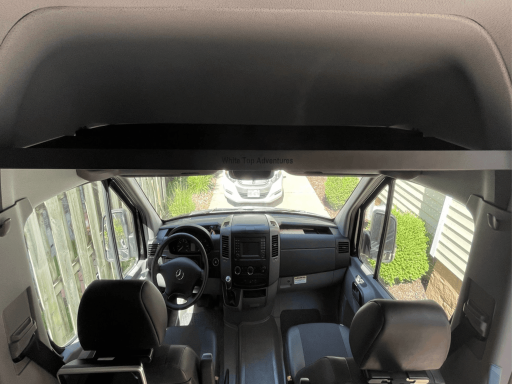 Sprinter Headliner Shelf Includes Curtain Rod And Liner 2007 - 2018 - Out There Vans, LLC