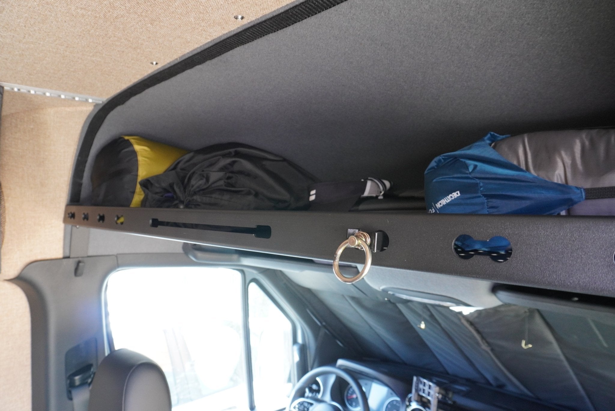 Sprinter Headliner Shelf With L Track 2019+ - Out There Vans, LLC