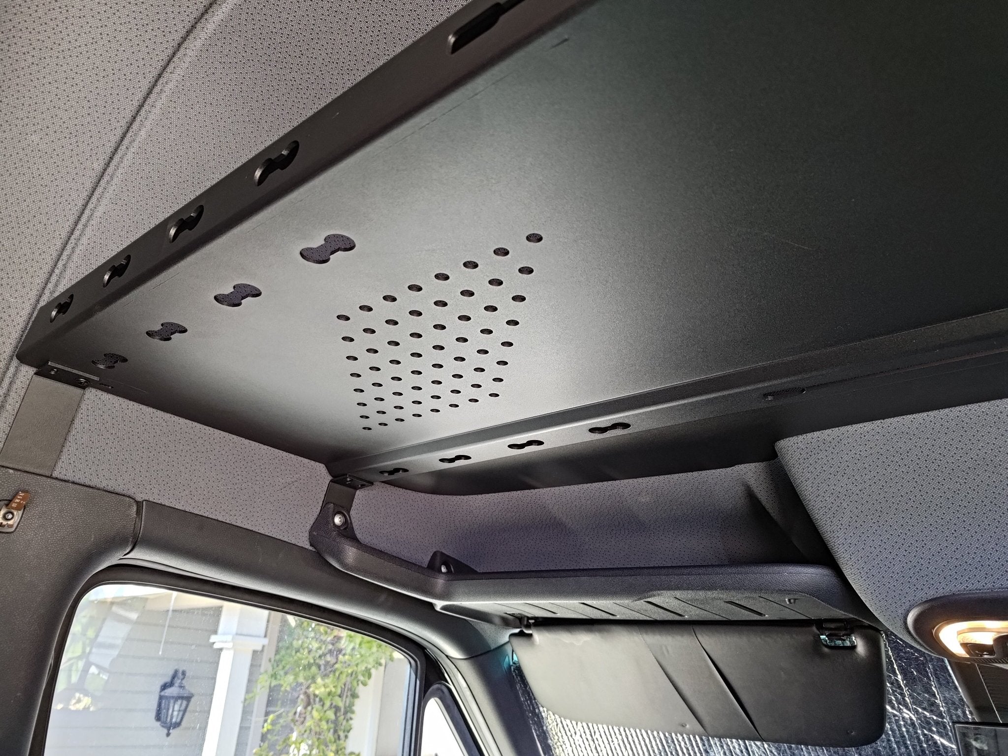 Sprinter Headliner Shelf With L Track 2019+ - Out There Vans, LLC
