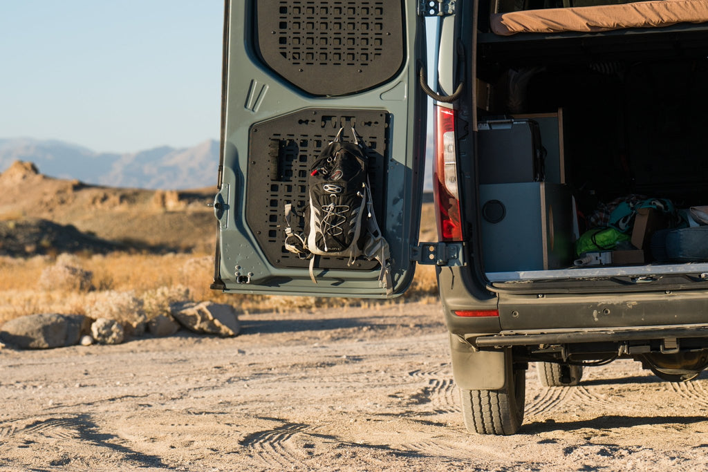 Sprinter Rear Door Molle Panel - Out There Vans, LLC