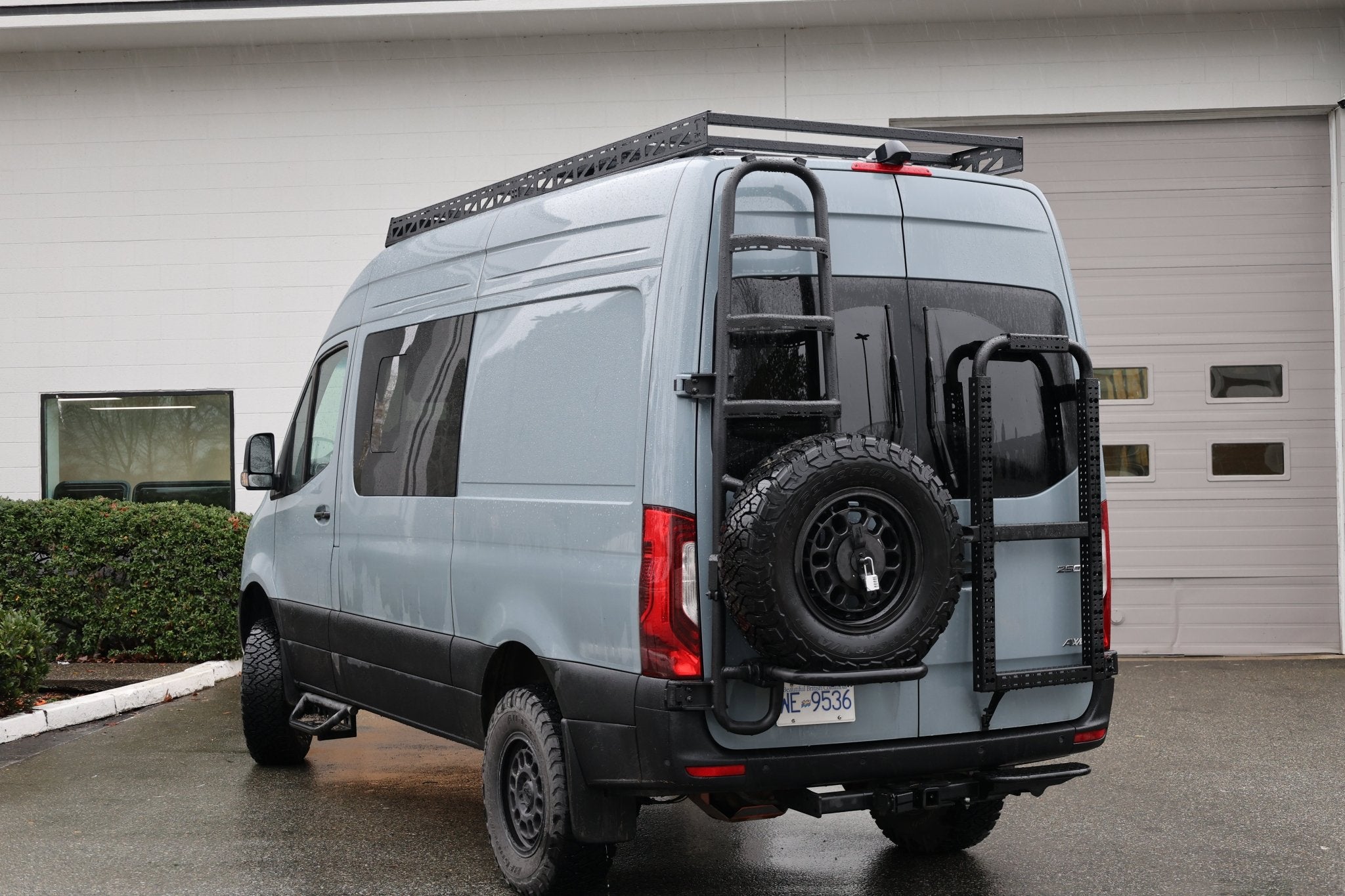 Sprinter Rear Passenger Door Aluminum Gear Rack - No Drill - Out There Vans, LLC