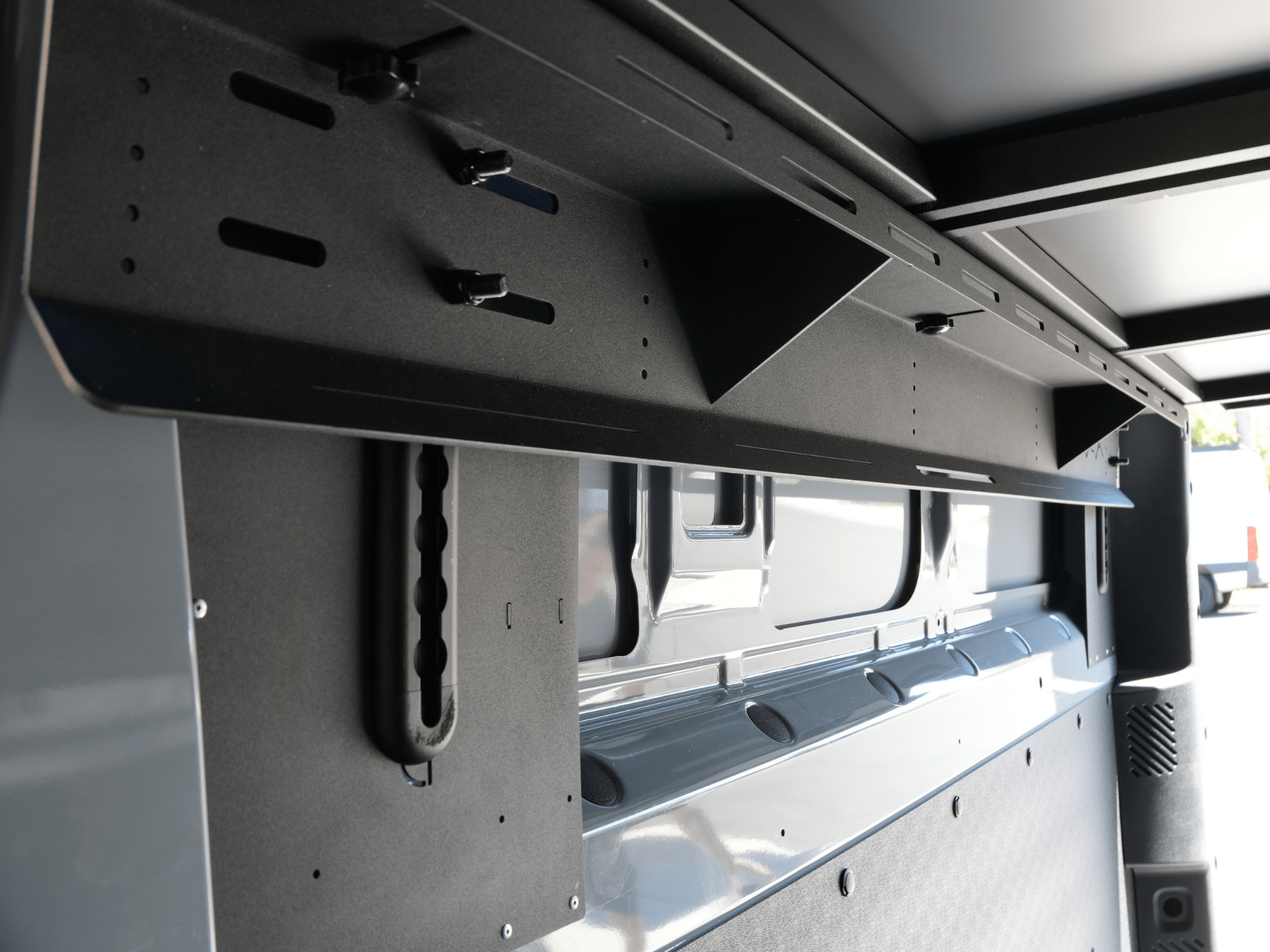 Sprinter Van L Track Adjustable Bed Brackets - Out There Vans, LLC