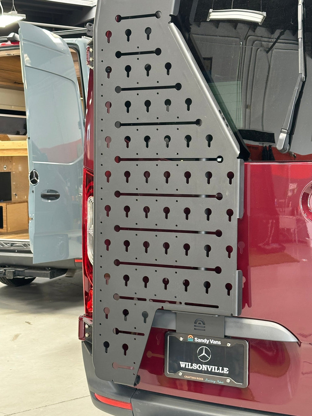 SV Port Rear Rack for 2019+ Sprinter - Out There Vans, LLC