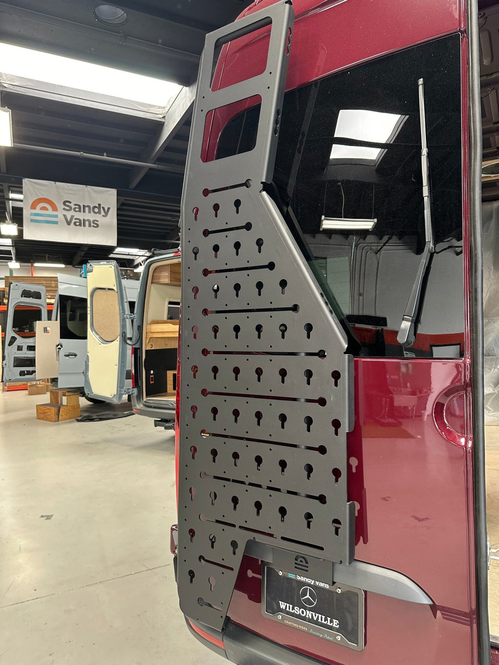 SV Port Rear Rack for 2019+ Sprinter - Out There Vans, LLC