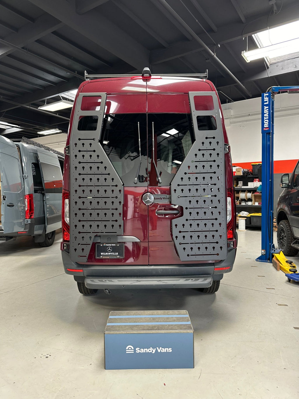 SV Port Rear Rack for 2019+ Sprinter - Out There Vans, LLC
