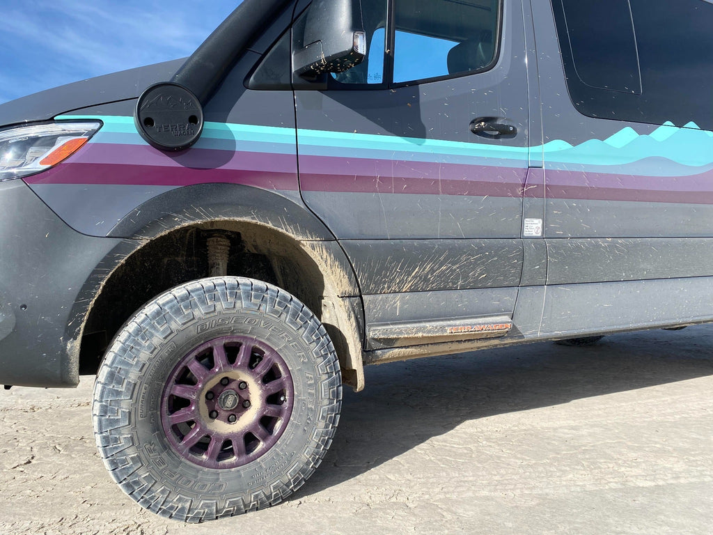 Terrawagen Dirt Dodgers - Door Spray Guards for Sprinter VS30 - Out There Vans, LLC
