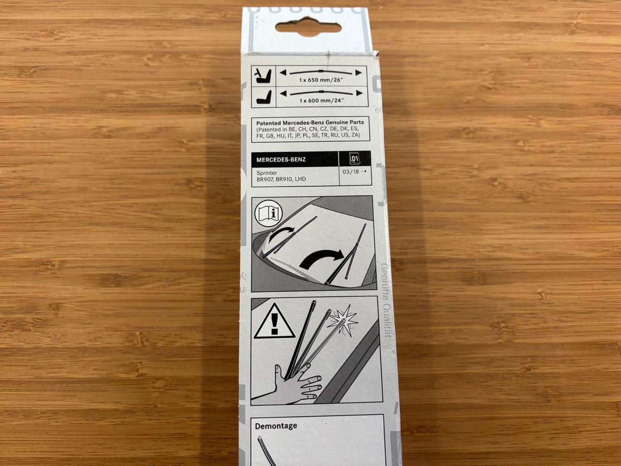 Terrawagen LHD Fluid - Integrated Wiper Blade Pair Sprinter 907 - Out There Vans, LLC