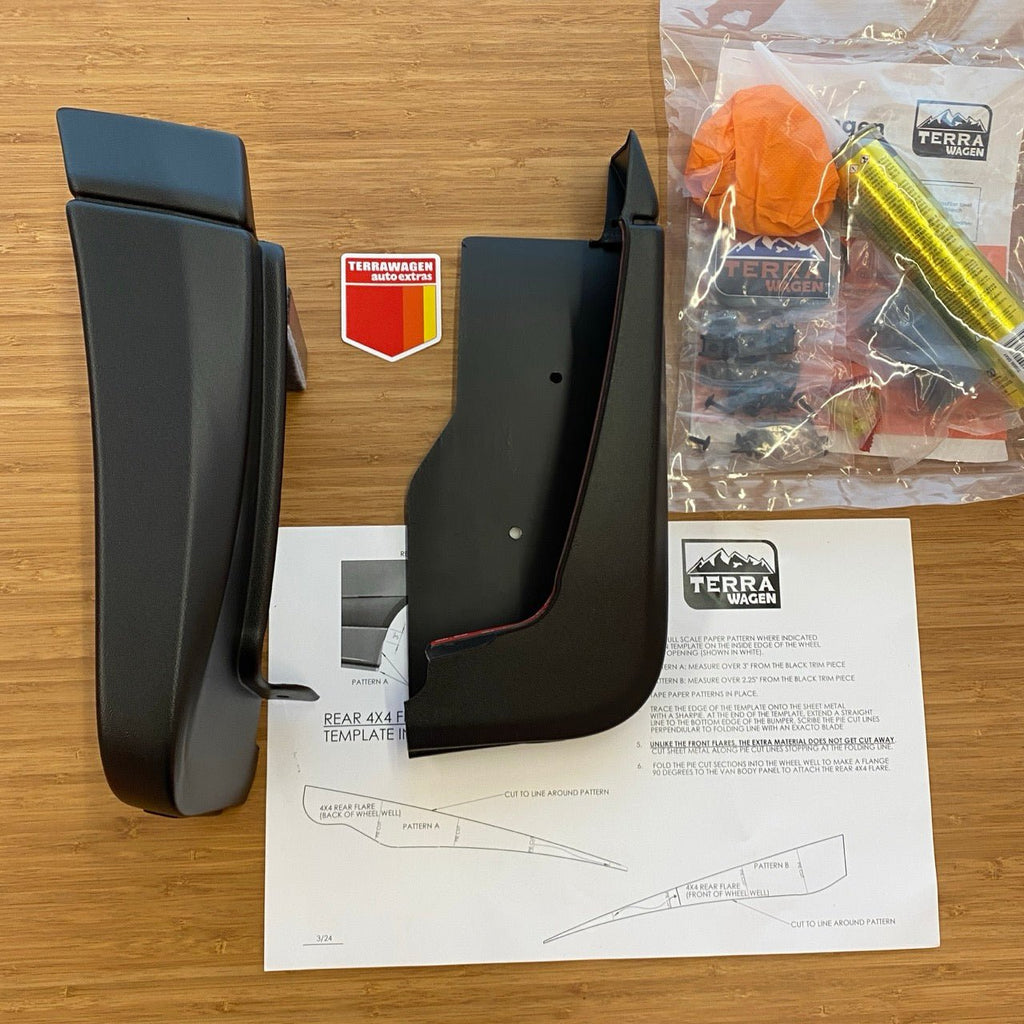 Terrawagen Rear Mondo Mudguard Kit for 2019+ Sprinter VS30 – Rear Clearance Solution for Larger Tires - Out There Vans, LLC