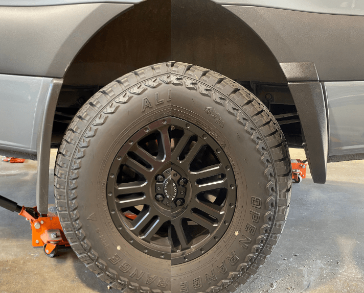 Terrawagen Rear Mondo Mudguard Kit for 2019+ Sprinter VS30 – Rear Clearance Solution for Larger Tires - Out There Vans, LLC