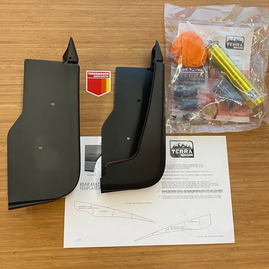 Terrawagen Rear Mondo Mudguard Kit for 2019+ Sprinter VS30 – Rear Clearance Solution for Larger Tires - Out There Vans, LLC