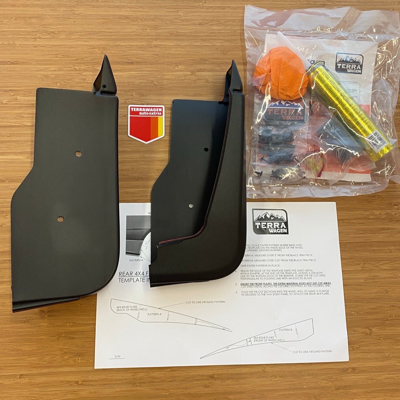 Terrawagen Rear Mondo Mudguard Kit for 2019+ Sprinter VS30 – Rear Clearance Solution for Larger Tires - Out There Vans, LLC