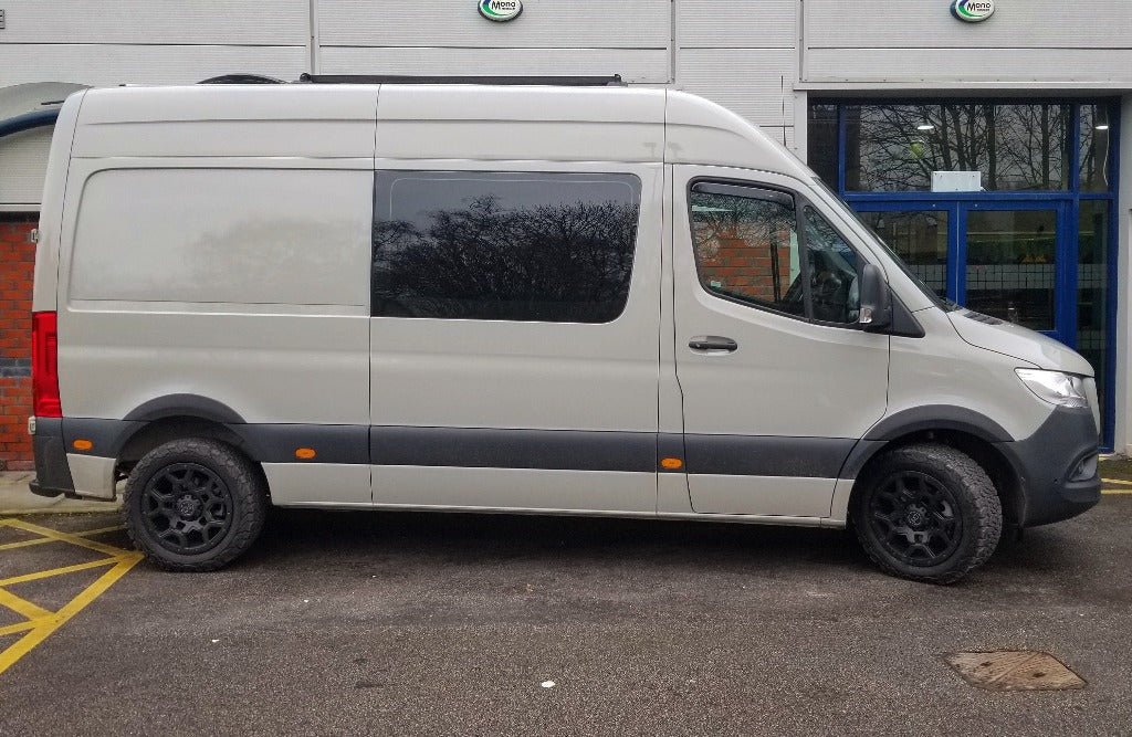 Terrawagen Sprinter 907 Full Exterior Upgrade Bundle – Hood Spoiler + Fender Armor + Mudguards - Out There Vans, LLC
