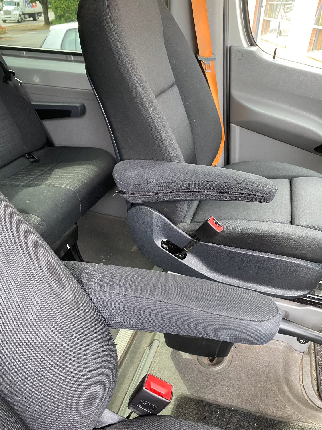 Terrawagen Sprinter VS30 Seat Armrest Covers | Protective Fabric Covers for Factory Armrests - Out There Vans, LLC