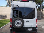 Transit Rear Tire Carrier Ladder - Out There Vans, LLC