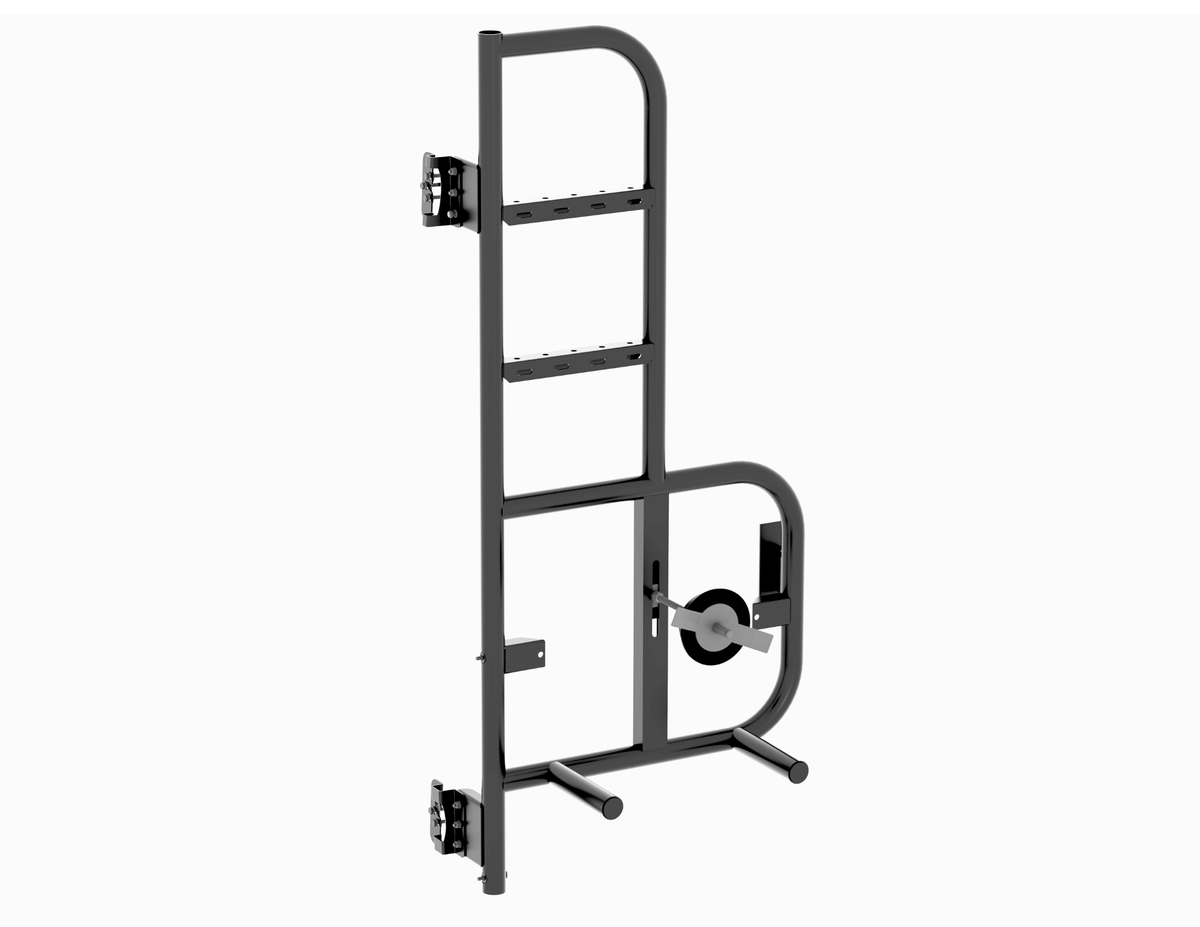 White Top Adventures Rear Tire Carrier & Ladder | Ford Transit – Out ...