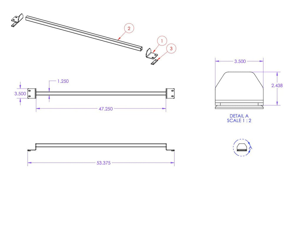 Van Wife Components Solar Bars 2007+ Sprinter Roof Rails - Out There Vans