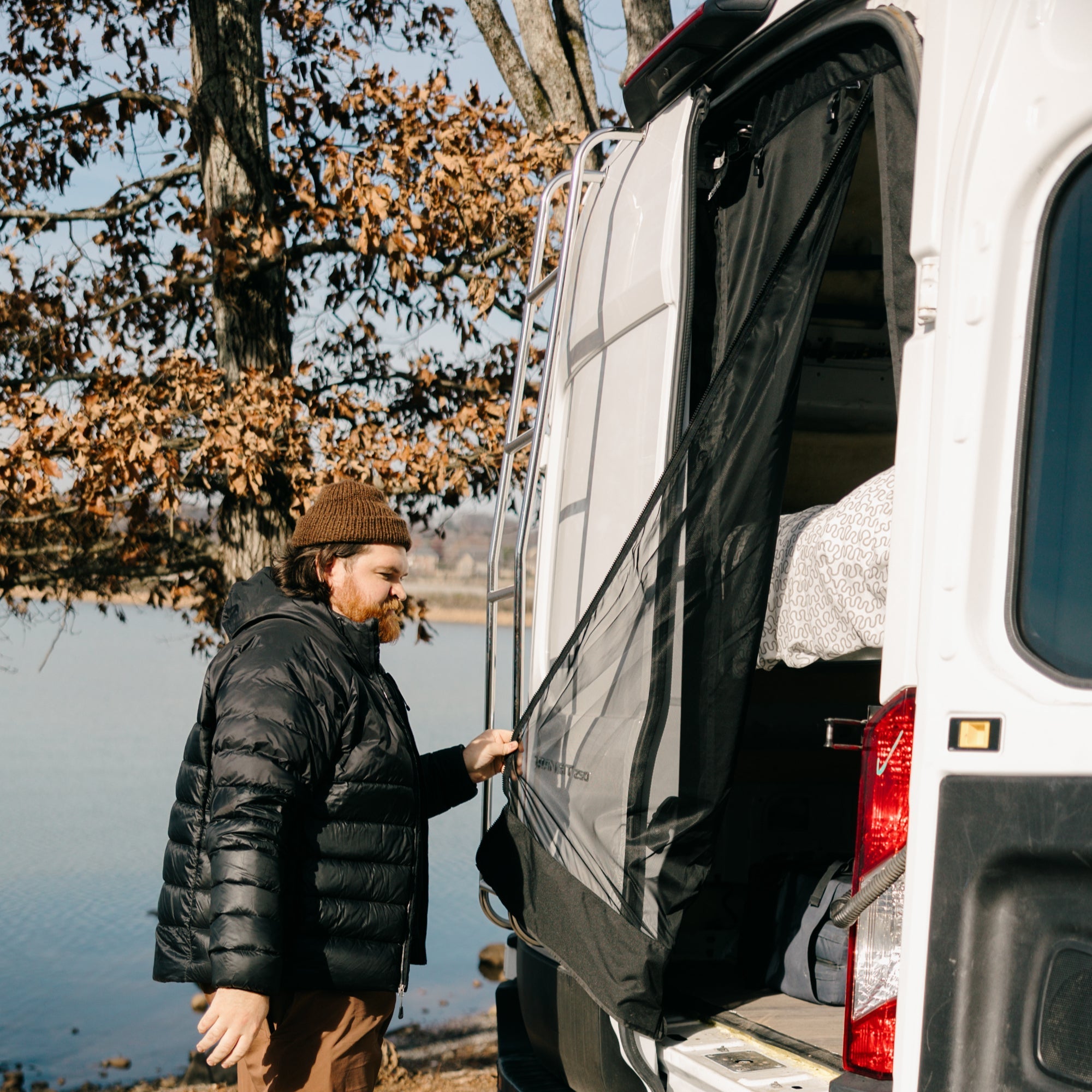 VanEssential Ford Transit Bug Screen - Rear Door - Out There Vans, LLC