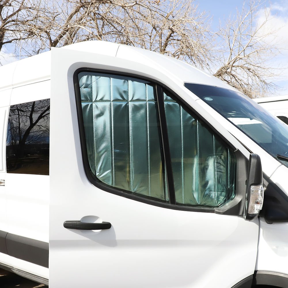 VanEssential Ford Transit Front Door Window Covers (Pair) - Out There Vans, LLC