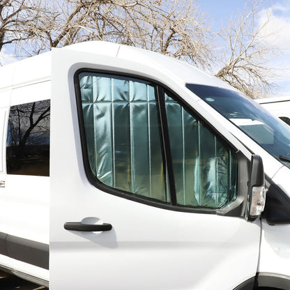 VanEssential Ford Transit Front Door Window Covers (Pair) - Out There Vans, LLC