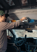VanEssential Ford Transit Headliner Shelf - Out There Vans, LLC
